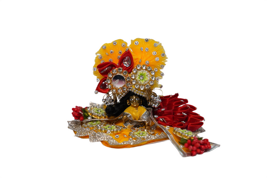 Elegant Handmade Krishna Dress Set – Designer Stone Work Poshak for Laddu Gopal / Bal Gopal RK STORE