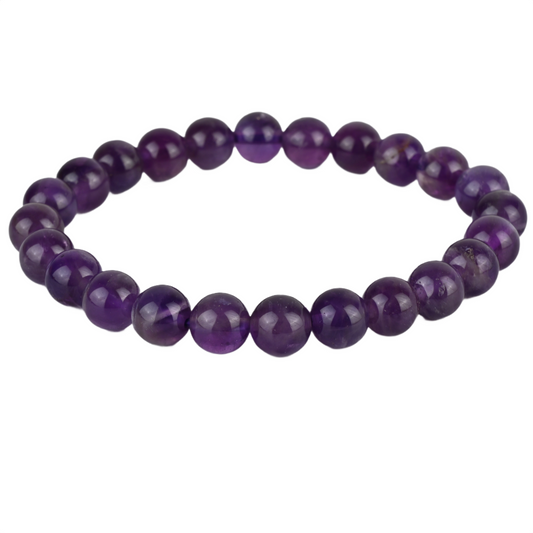 Amethyst Calming Bracelet – Purple Crystal for Stress Relief, Better Sleep, and Intuitive Clarity